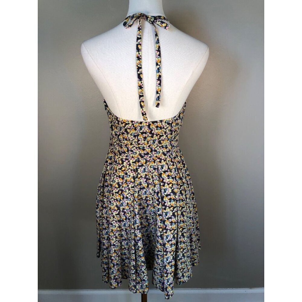Elizabeth & James Multicolor Silk Halter Mini Dress -Size XS